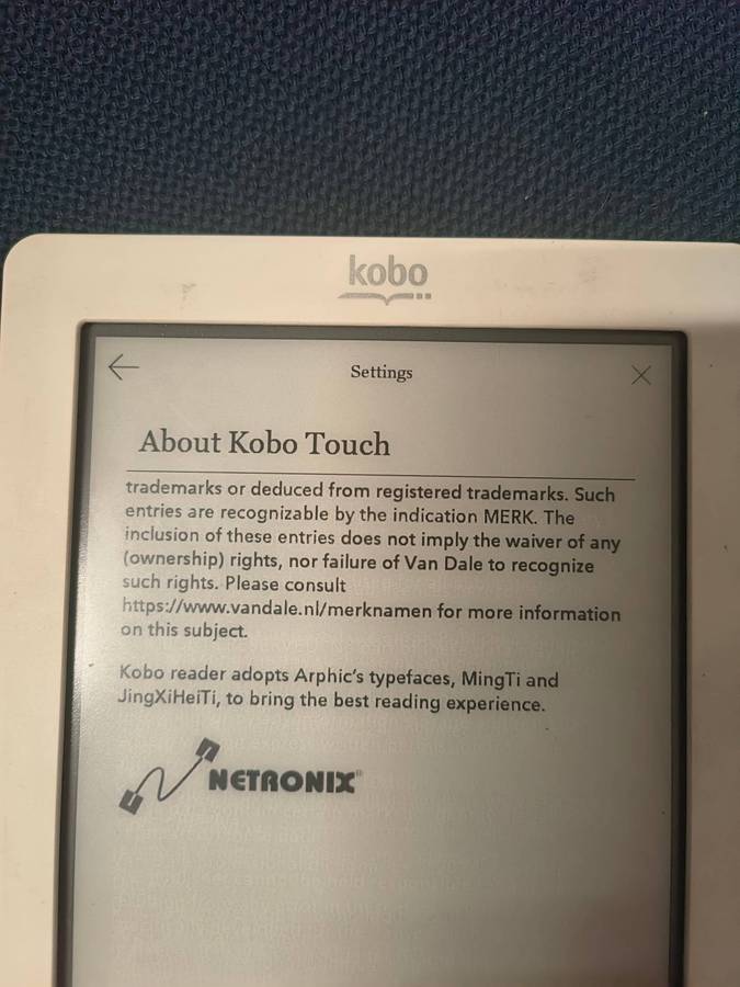 Kobo Touch N905 - EREADER