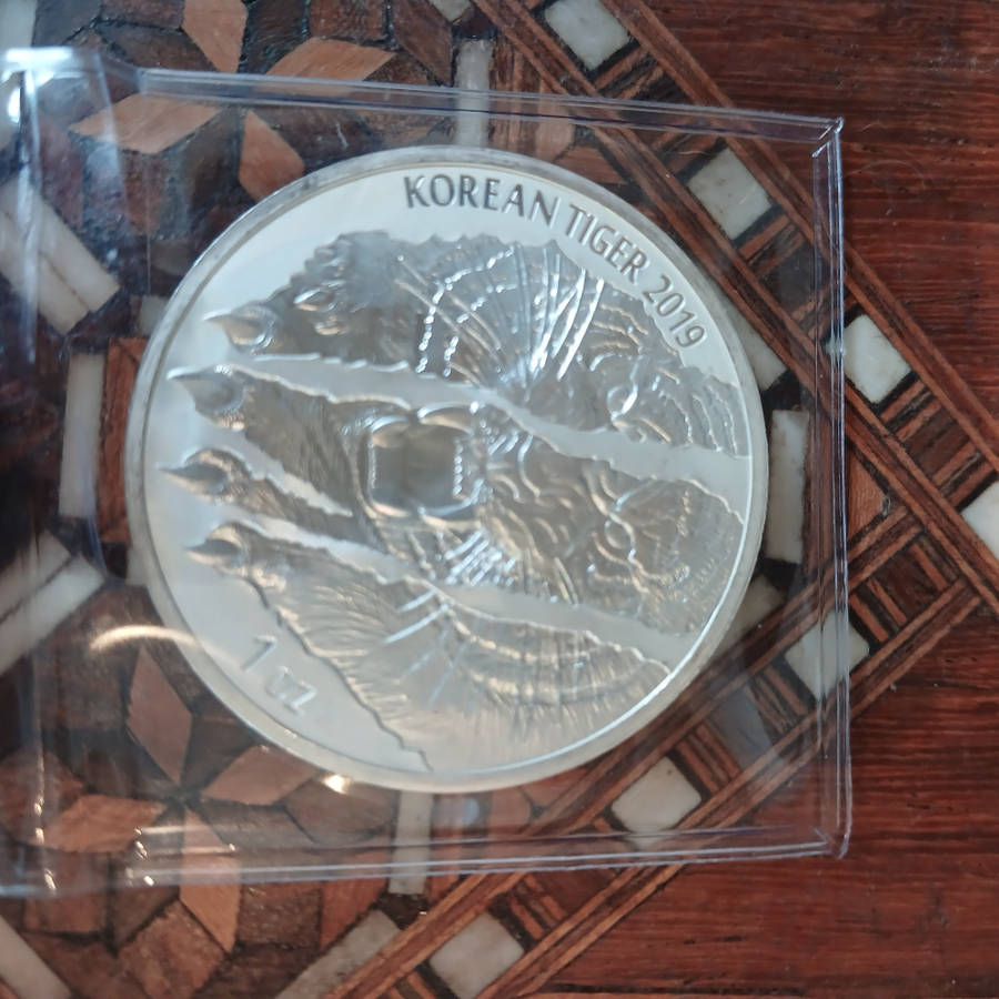 Rare korean tiger  2019 1 oz silver