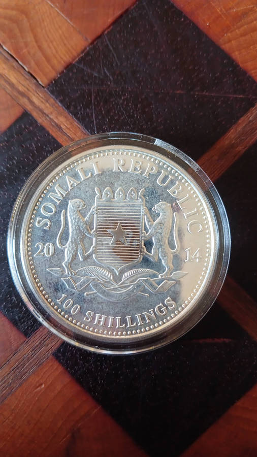 1 x Somalia African elephant 1 oz silver bullion