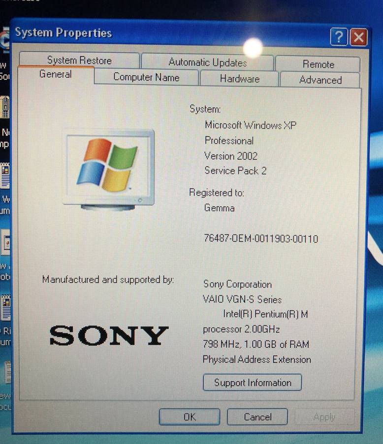 Sony Vaio VGN-S5XP/B