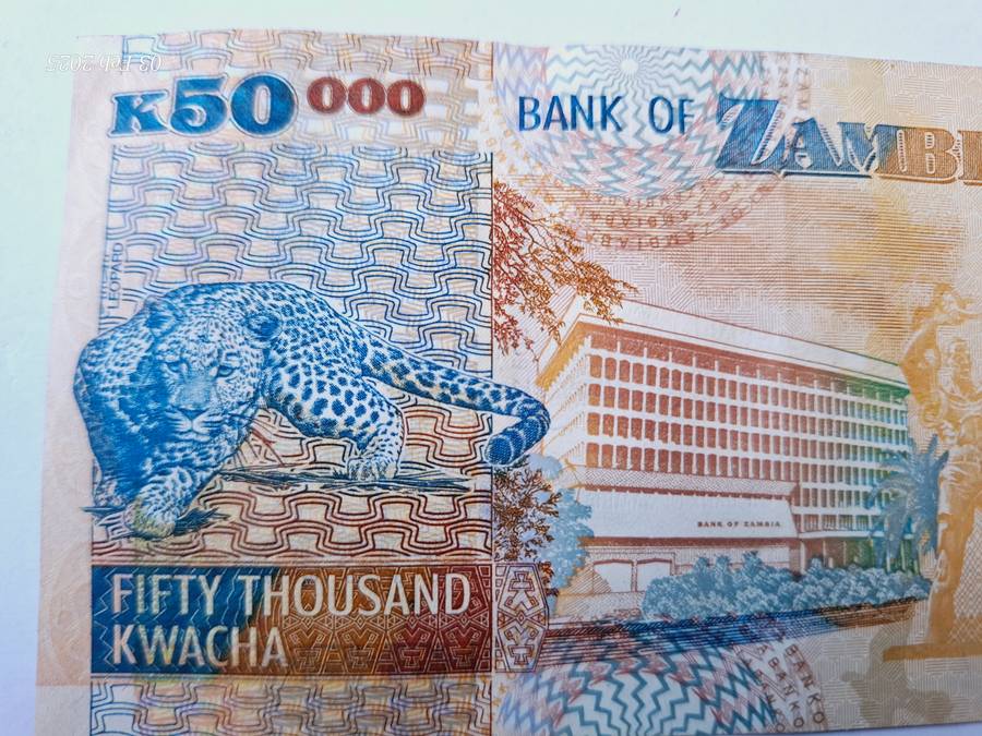 Bank of Zambia 50000 Kwacha bank note of 2008
