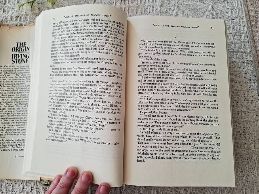The Origin - A Biographical Novel of Charles Darwin by Irving Stone