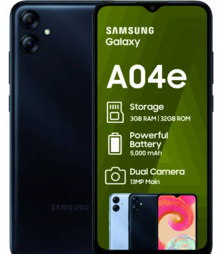 Samsung Galaxy A04e - Vodacom Network Dual Sim Black 32 GB