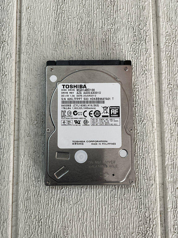 Toshiba 1TB Notebook Hard Drive
