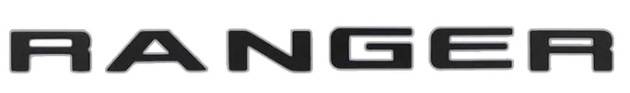 Tailgate Sticker Compatible with Ford Ranger Solid Black