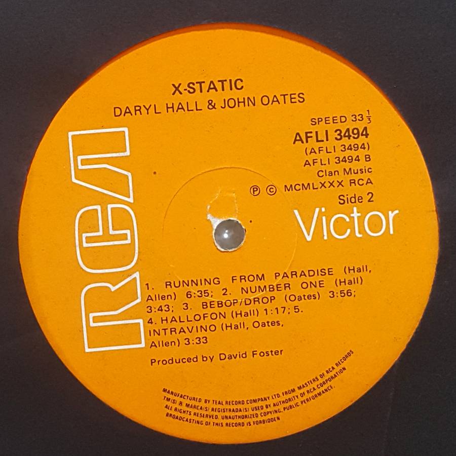 DARRYL HALL & JOHN OATES - X-STATIC Vinyl, LP, Album Country: South Africa Released: 1979