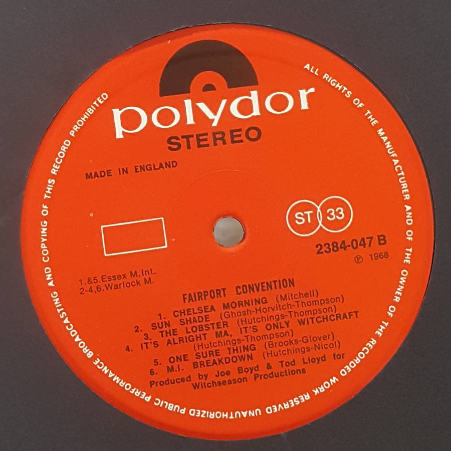 FAIRPORT CONVENTION - FAIRPORT CONVENTION Vinyl, LP, Album, Reissue Country: UK Released: 1975