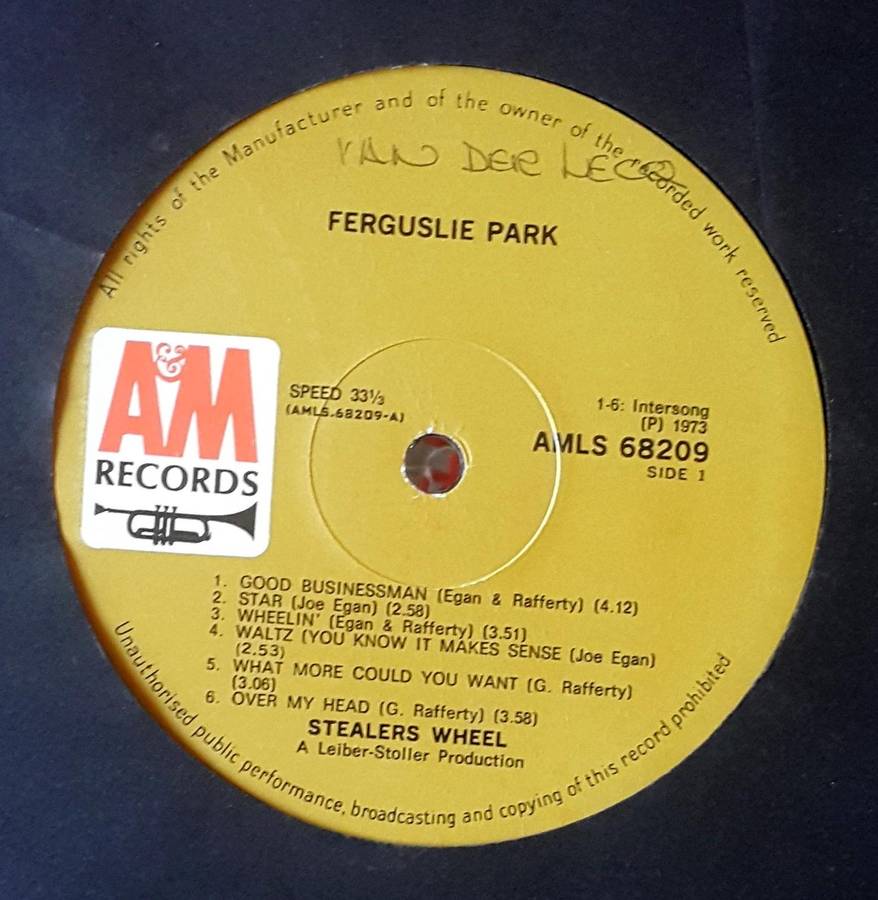 STEALERS WHEEL - FERGUSLIE PARK Vinyl, LP, Album Country: South Africa Released: 1973