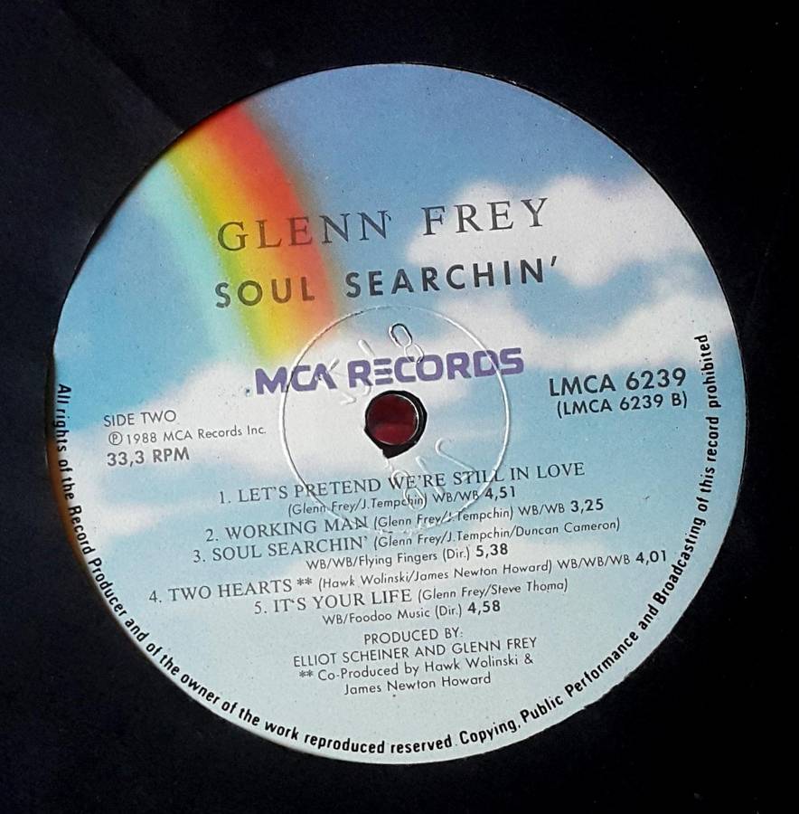 GLENN FREY - SOUL SEARCHIN' Vinyl, LP, Album Country: South Africa Released: 1988