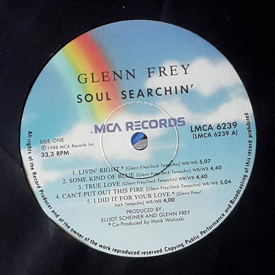 GLENN FREY - SOUL SEARCHIN' Vinyl, LP, Album Country: South Africa Released: 1988