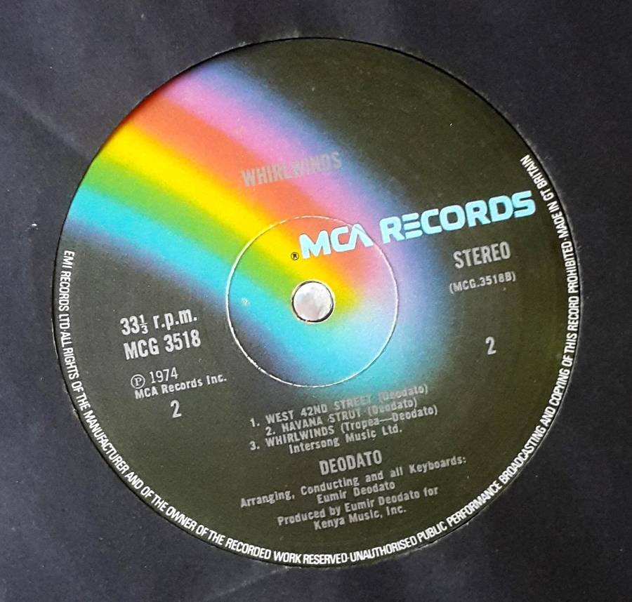 DEODATO - WHIRLWINDS Vinyl, LP, Album, Gatefold Sleeve Country: UK Released: 1974