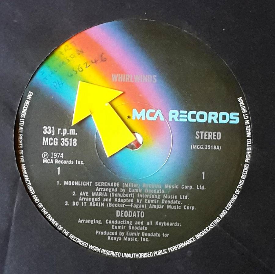 DEODATO - WHIRLWINDS Vinyl, LP, Album, Gatefold Sleeve Country: UK Released: 1974