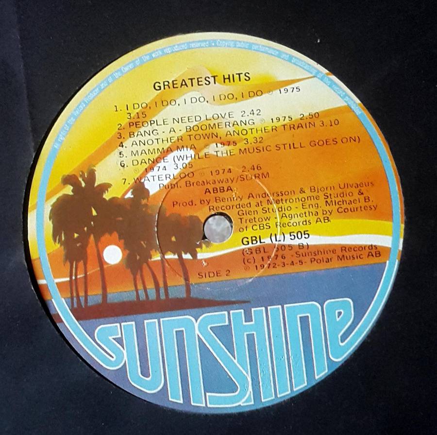 ABBA - GREATEST HITS Vinyl, LP, Compilation Country: South Africa Released: 1976