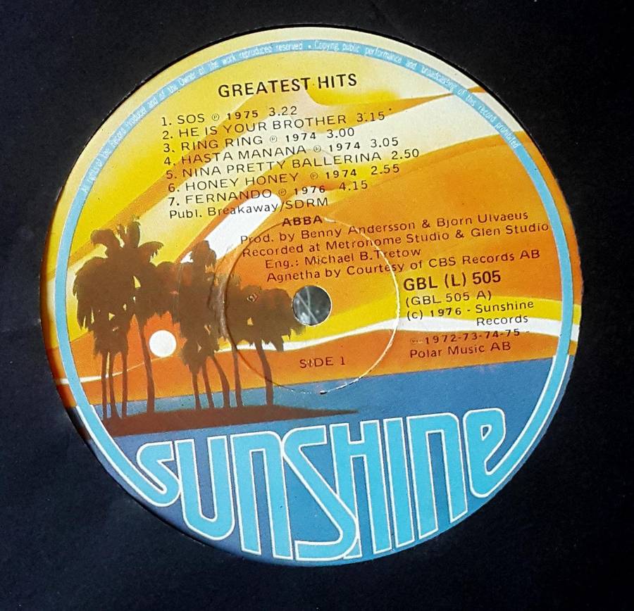 ABBA - GREATEST HITS Vinyl, LP, Compilation Country: South Africa Released: 1976