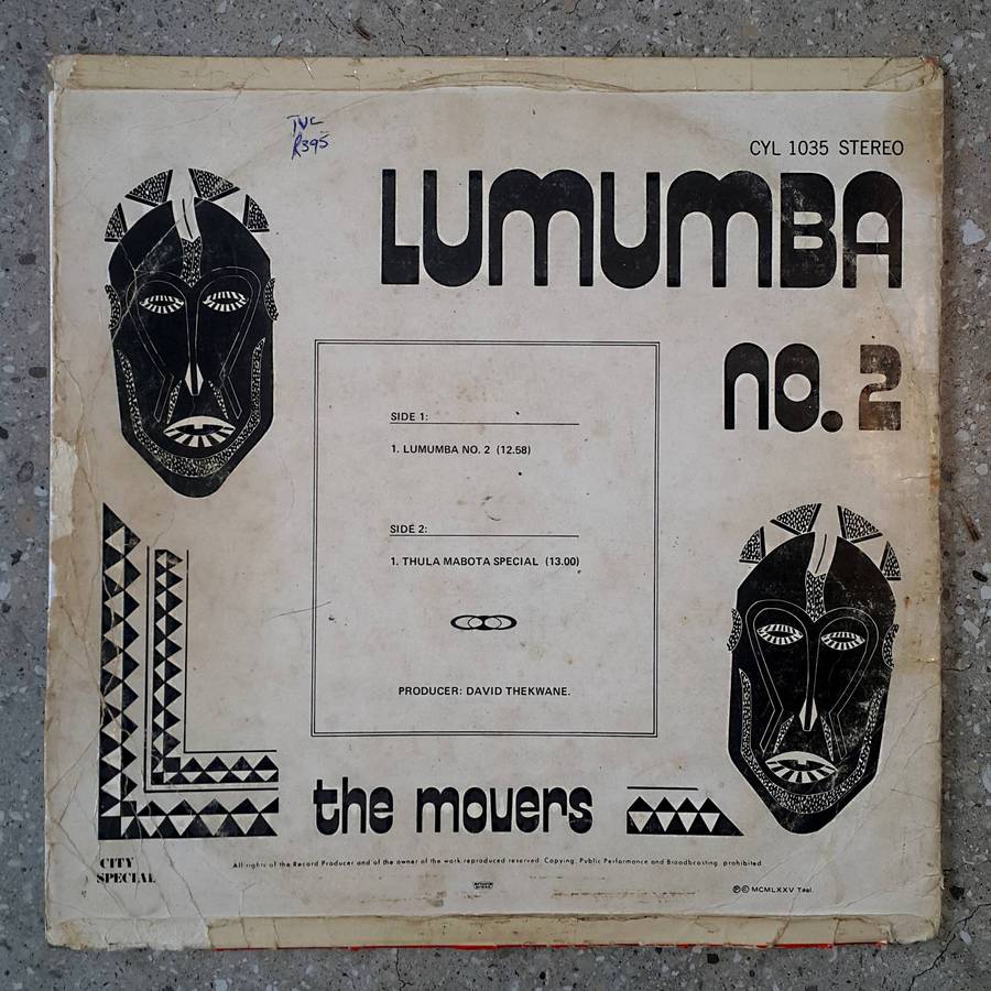 THE MOVERS - LUMUMBA NO. 2 Vinyl, LP, Album Country: South Africa Released: 1975