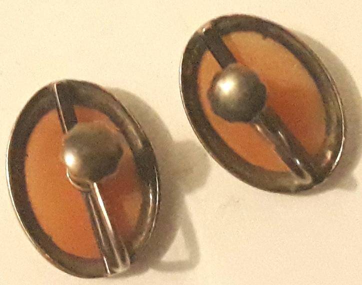 Vintage Rolled Gold Cameo Earrings