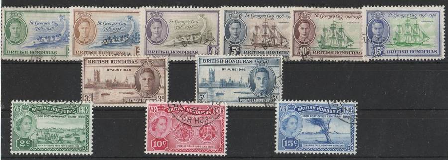 BRITISH HONDUROUS    3 FULL SETS    1946/49/60