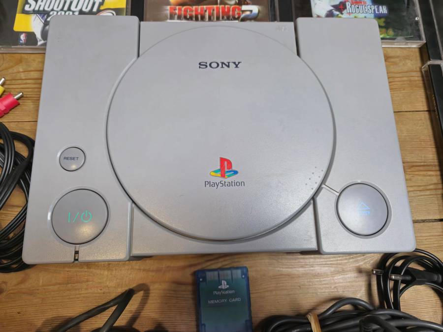 PlayStation 1 Console Bundle - 21 Games (Original & Bootlegs) + Memory Card & Controllers!