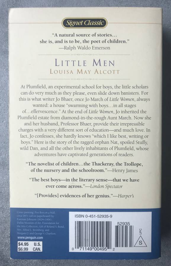 Little Men by Louisa May Alcott [Paperback: Very Good]