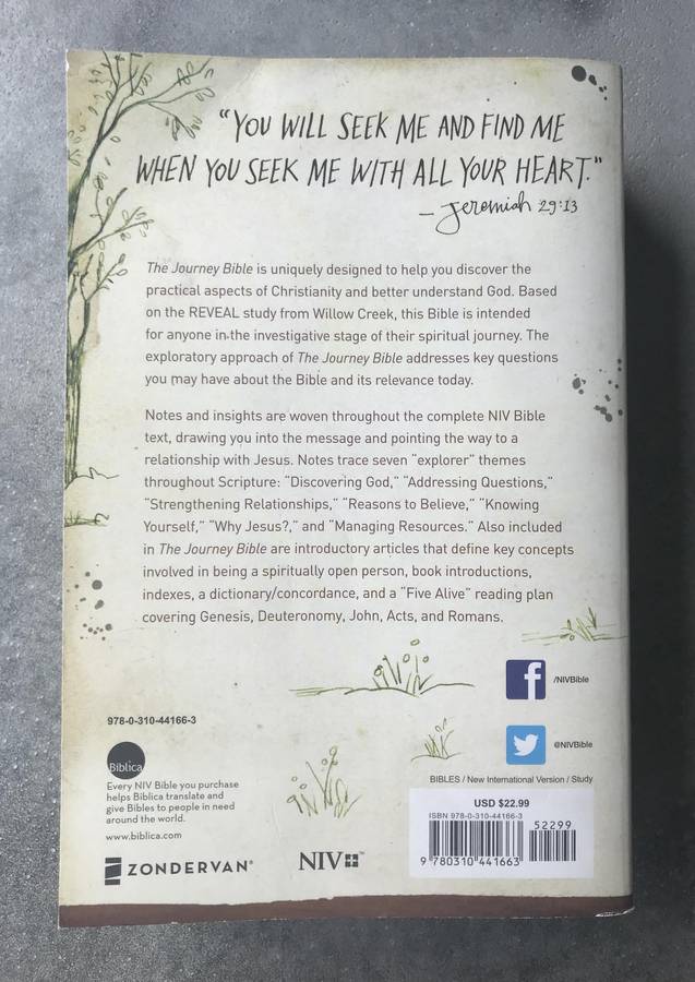 The Journey Bible (NIV) [Paperback: Very Good]