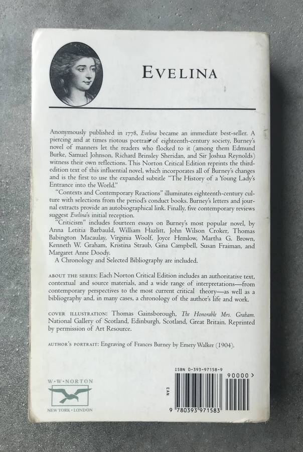 Evelina by Frances Burney [Paperback: Good]