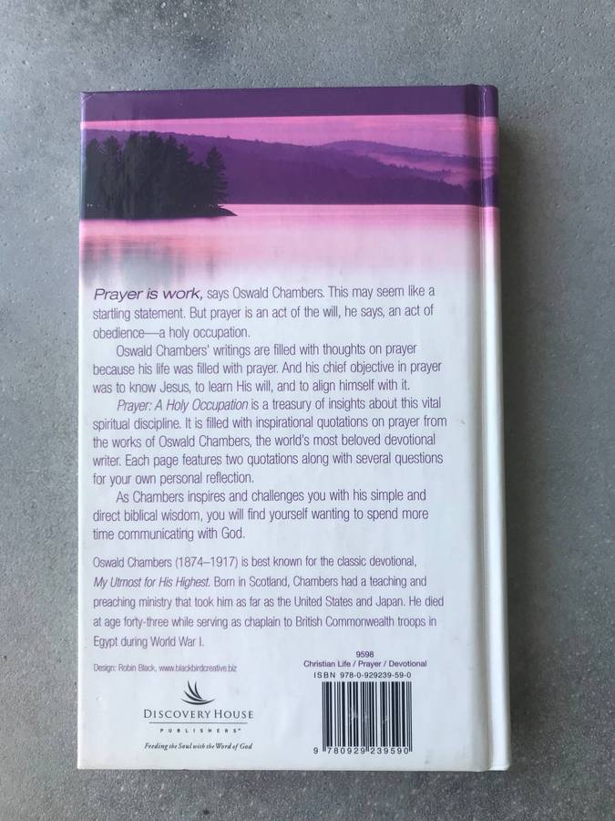 Prayer: A Holy Occupation by Oswald Chambers [Hardcover: Very Good]