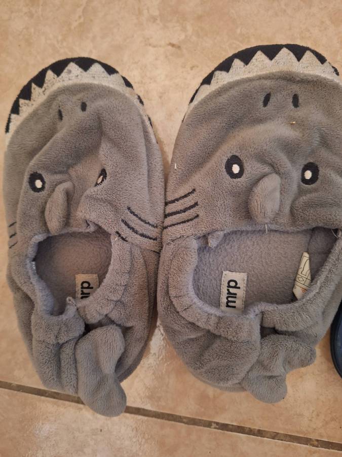 Original Nike kids shoes + Slipper Combo. Kids size 12.