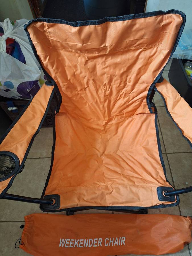 Orange camping chair