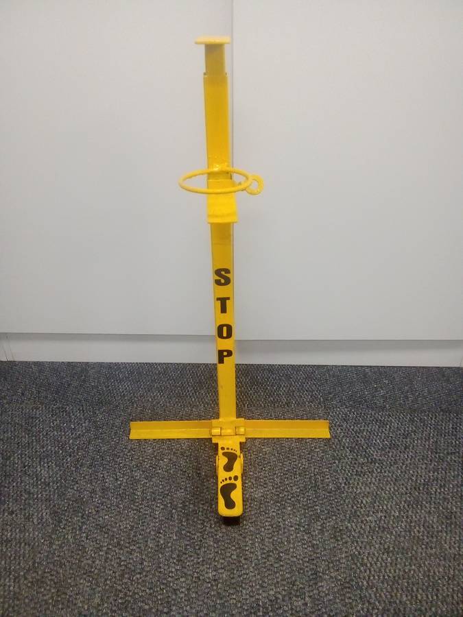 Foot press soap dispenser