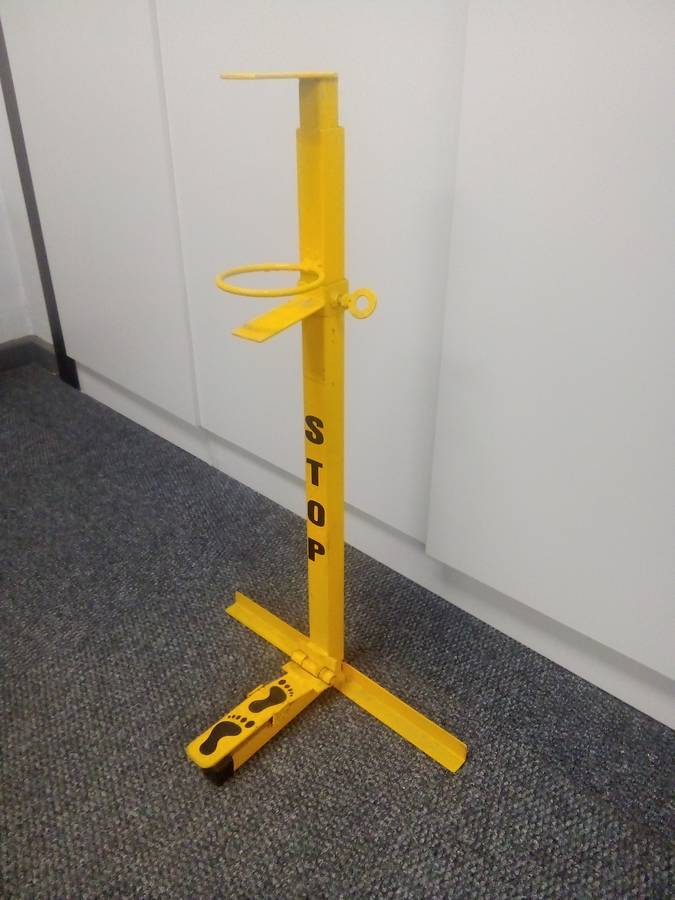 Foot press soap dispenser