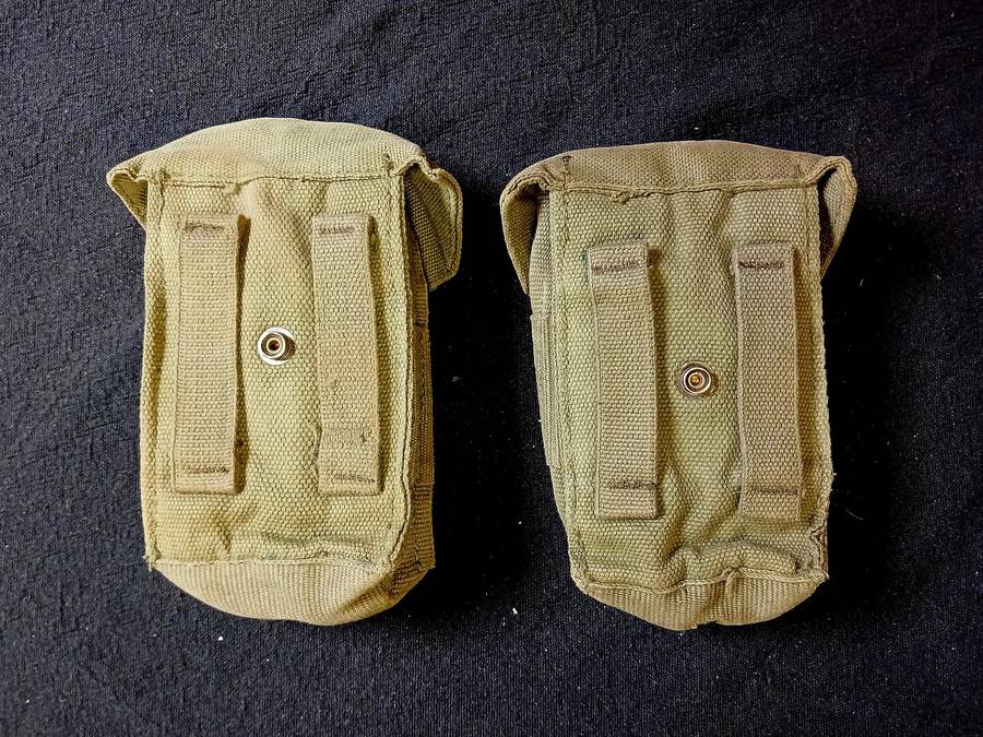 SADF Kidney, ammo and R1 ammo pouches on webbing belt