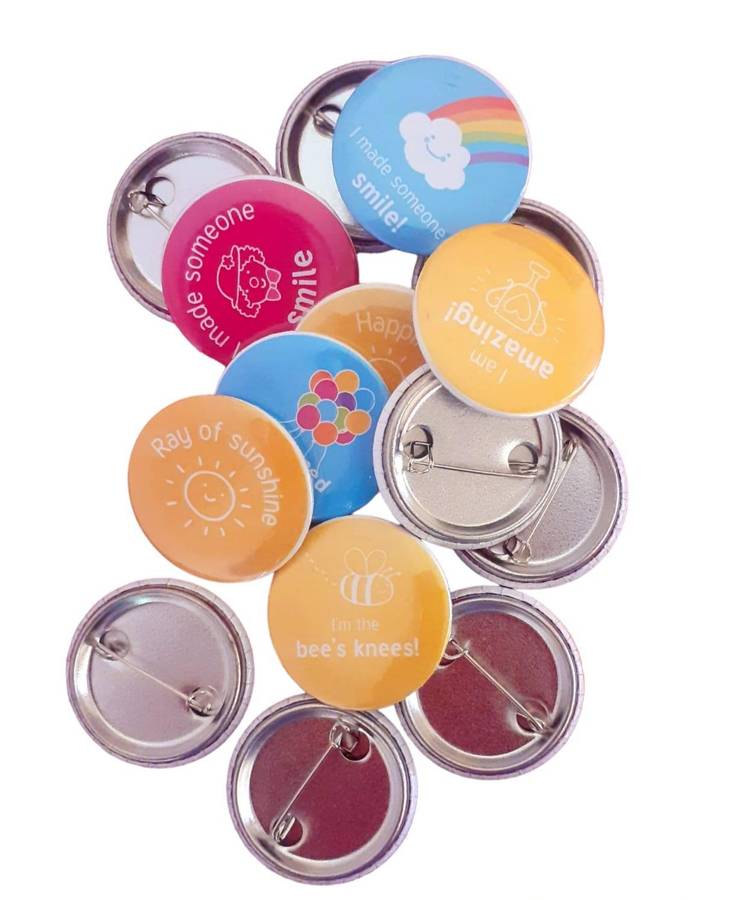 I Am Rewarded Badge Pins - 32mm - 15-Piece