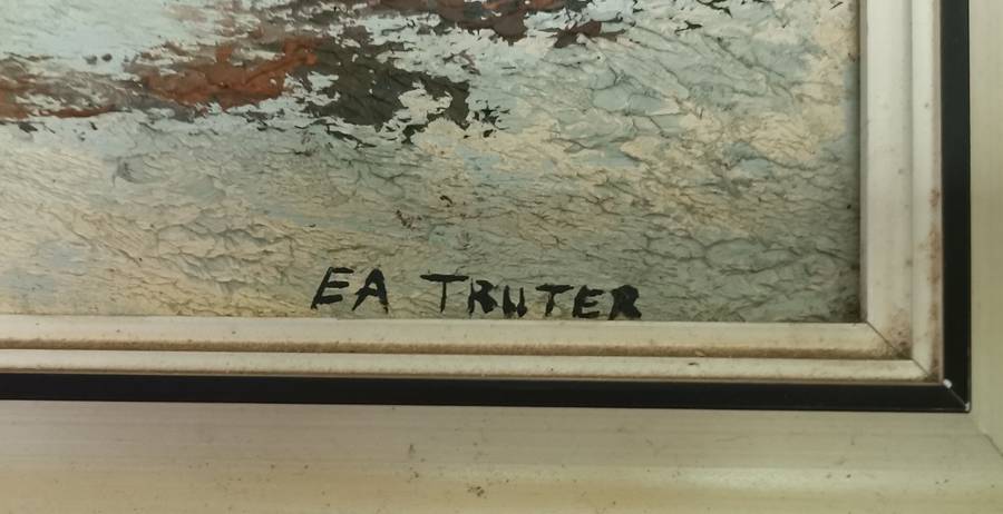 Original EA Truter Oil on Board Artwork