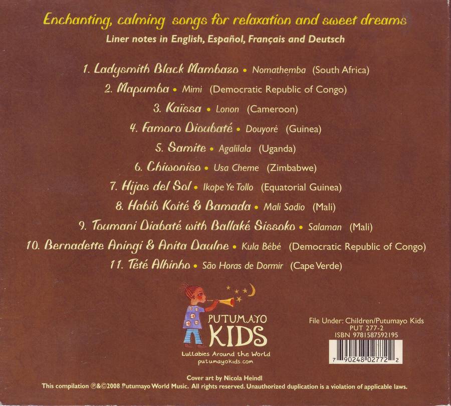 PUTUMAYO KIDS - Presents African Dreamland (CD, digipak) PUT 277-2 VG to VG+
