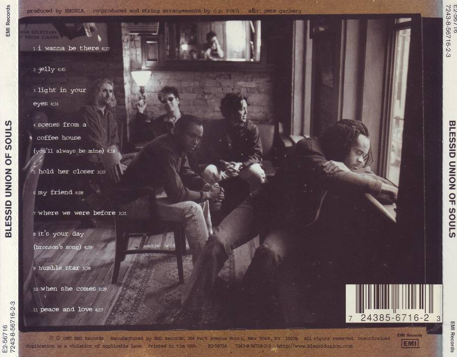 BLESSID UNION OF SOULS - Blessid union of souls (CD) E2-56716 / 7243-8-56716-2-3 EX