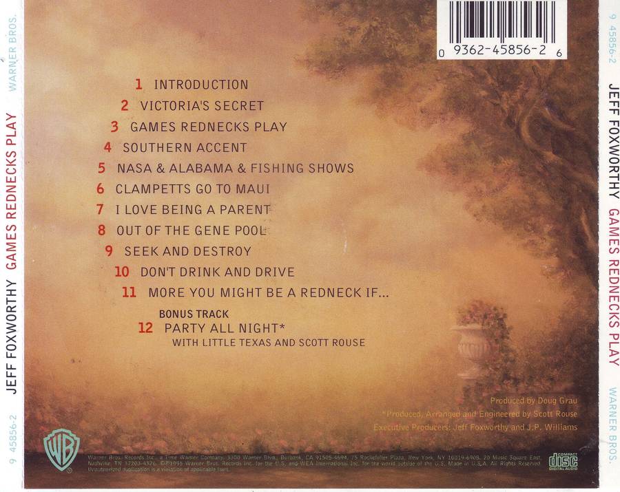 JEFF FOXWORTHY - Games rednecks play (CD) 9 45856-2 EX