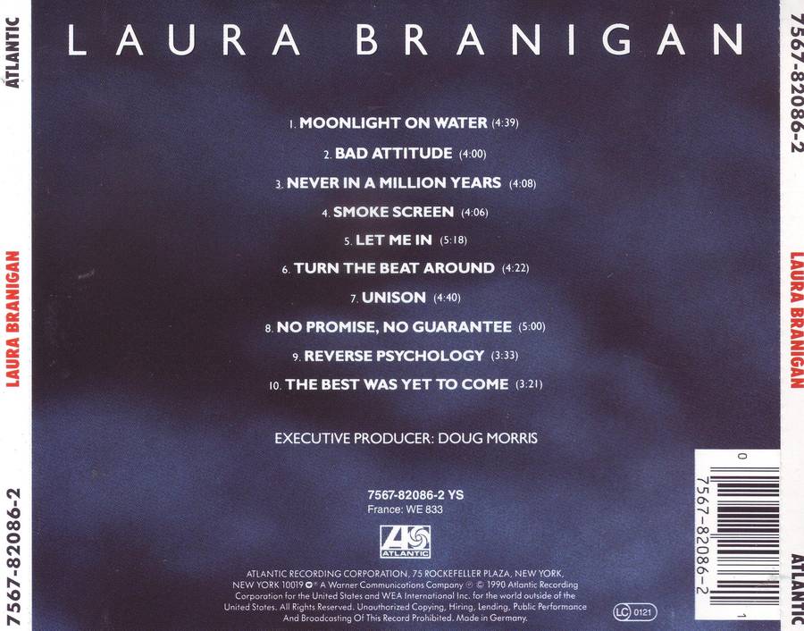 LAURA BRANIGAN - Laura Branigan (CD) 7567-82086-2  EX