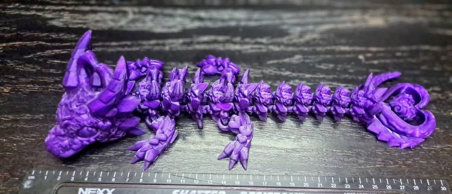 1pc 3D Printed Mechanical Movable Joints Heart Dragon Statue Figurine