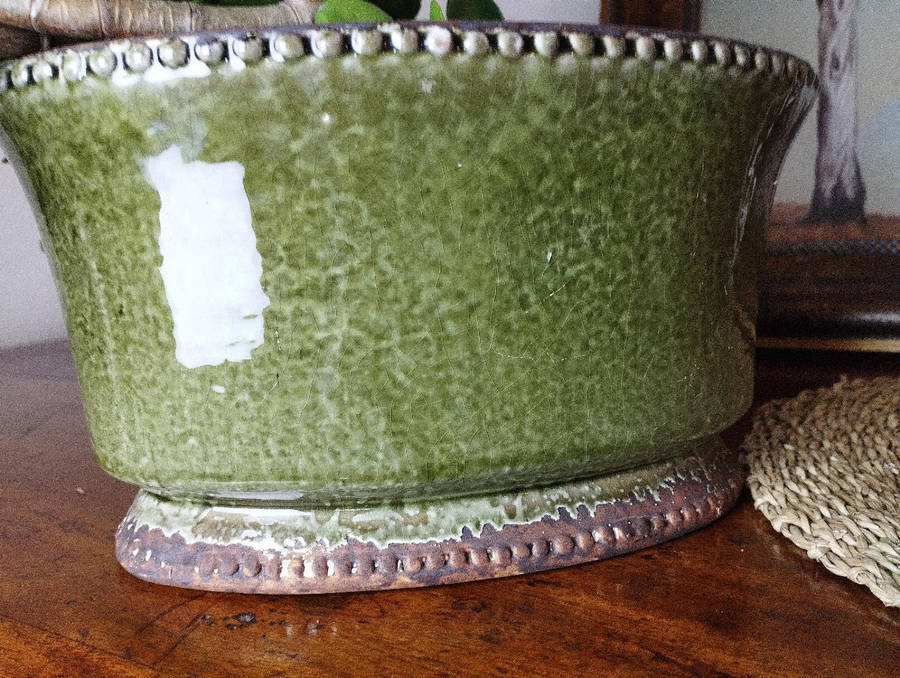 Planter oval pottery