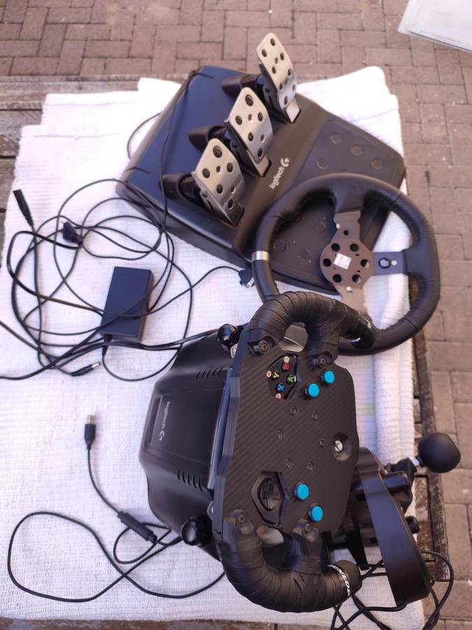 Logitech G920 modded F1 wheel + pedals + shifter stick