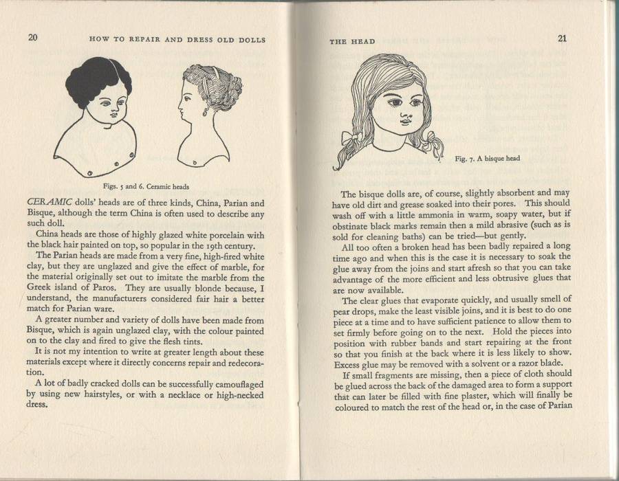 HOW TO REPAIR AND DRESS OLD DOLLS - AUDREY JOHNSON (REPRINT 1972)