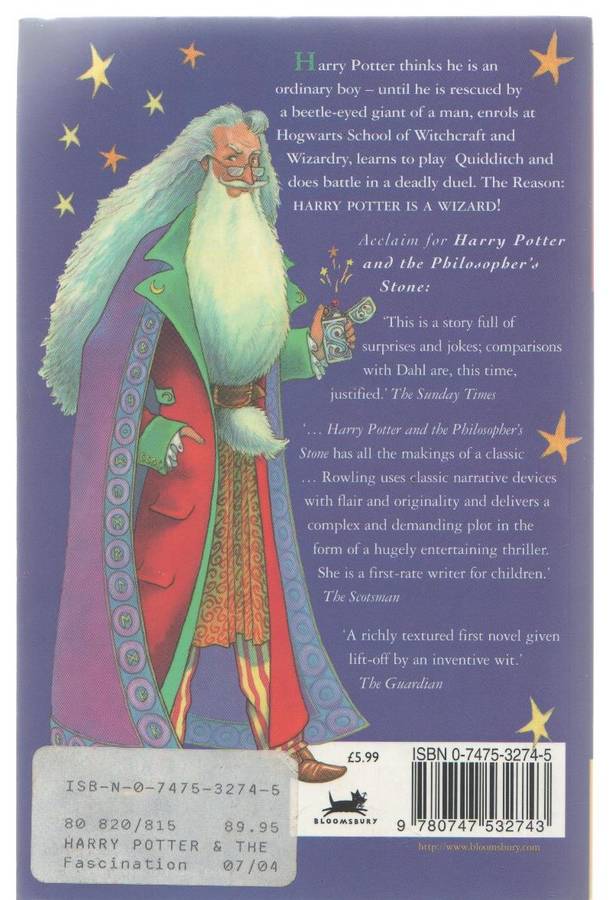 HARRY POTTER AND THE PHILOSOPHER'S STONE (1 ST PUBLISHED 1997)