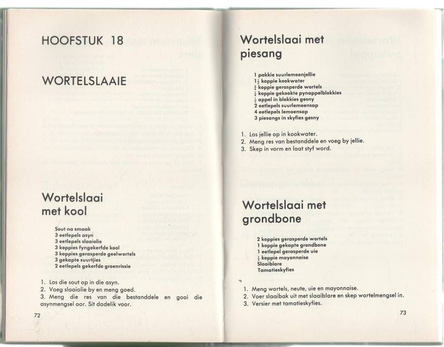 SLAAI-EN GROENTE-RESEPTE - ERINA BEZUIDENHOUT (2 DE DRUK 1974)