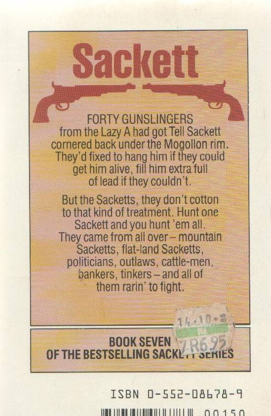 THE SACKETT BRAND - LOUIS LAMOUR ( WESTERN - 1985, BOOK SEVEN OF THE SACKETT SERIES)