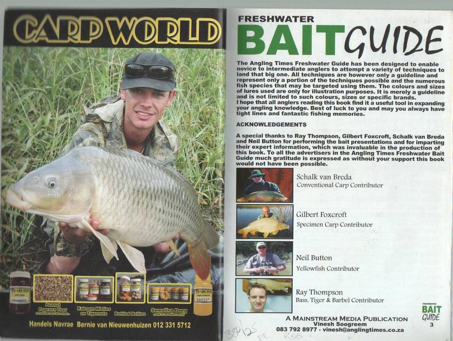 FRESH WATER BAIT GUIDE - GIBERT FOXCROFT (BY THE ANGLING TIMES)