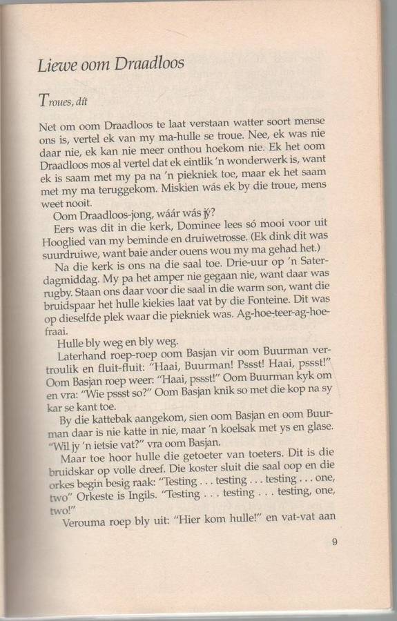 LIEWE OOM DRAADLOOS BRIEWE VAN WOEPSIE - FANUS RAUTENBACH (2 DE DRUK 1992)
