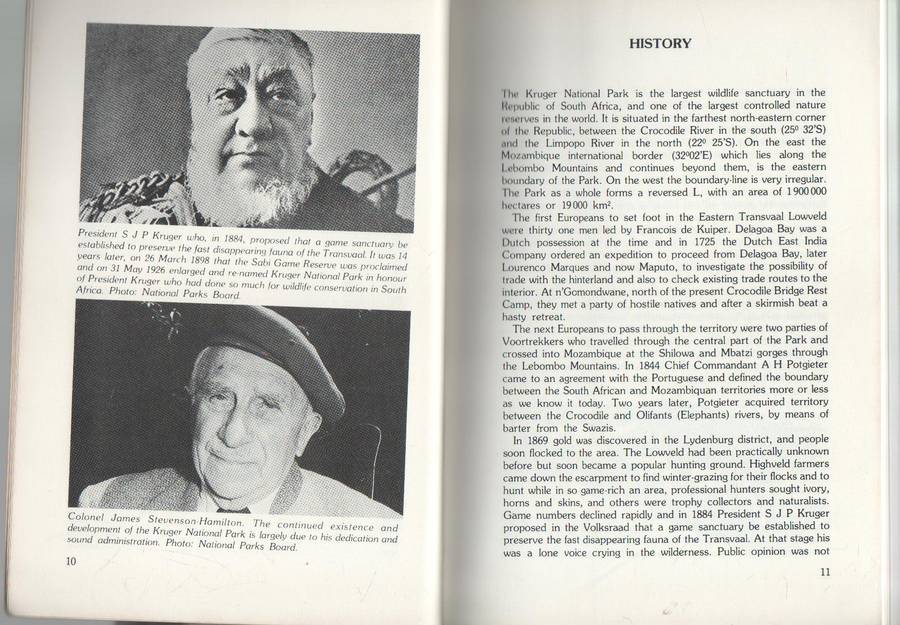 KRUGER NATIONAL PARK , QUESTIONS AND ANSWERS - P F FOURIE  (1989)