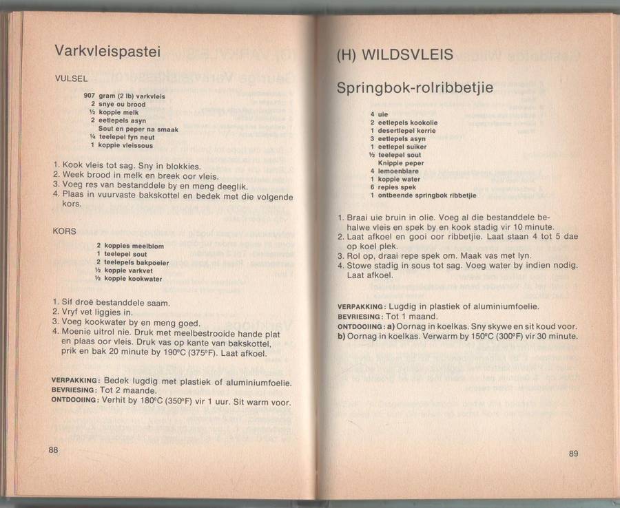 RESEPTE VIR DIE VRIESKAS - ERINA BEZUIDENHOUT (3 DE UITGAWE 1986)