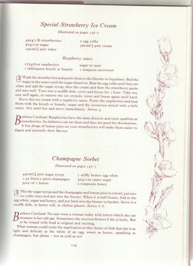 THE ROMANCE OF FOOD - BARBARA CARTLAND (1 ST PUBLISHED 1984)