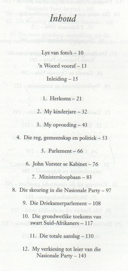 F W DE KLERK, DIE OUTOBIOGRAFIE , DIE LAASTE TREK , 'N NUWE BEGIN (1998)